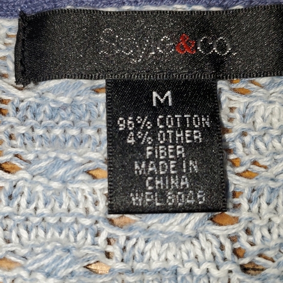 Style & co. Crochet Bell Sweater sz medium - Picture 6 of 6